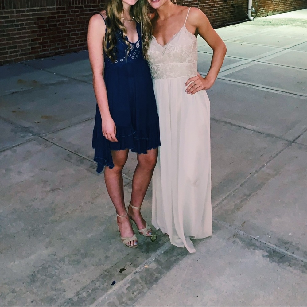 Cream Lace Formal Dress